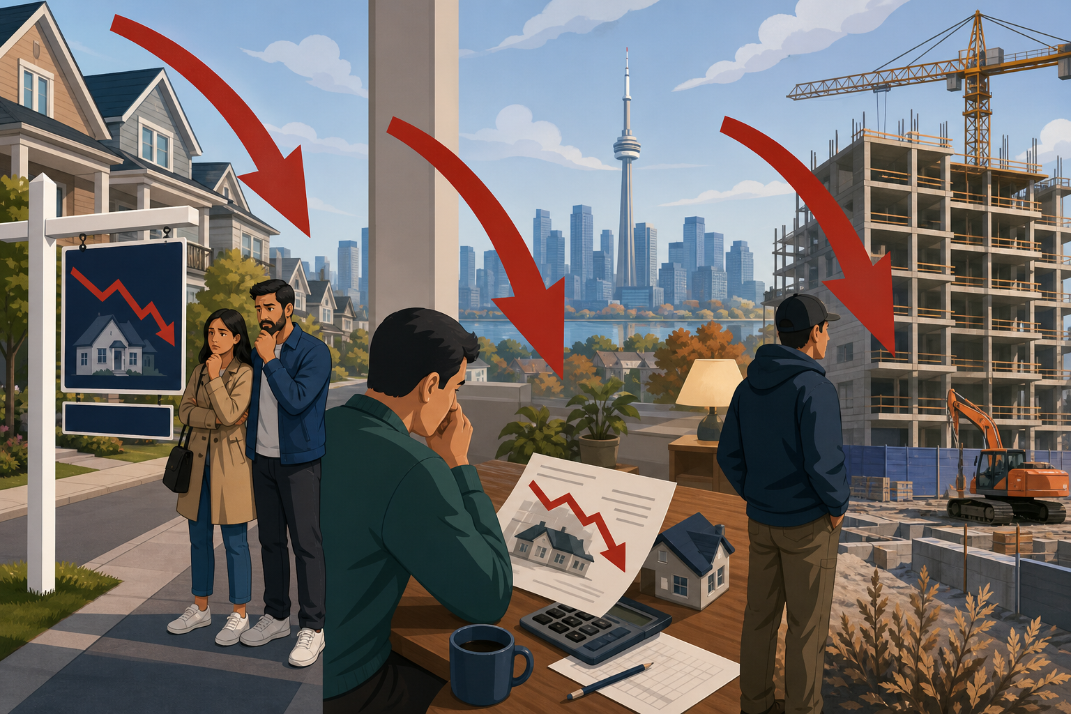 CMHC's 2026 forecast marks a triple decline: sales, prices, and starts all falling together post image