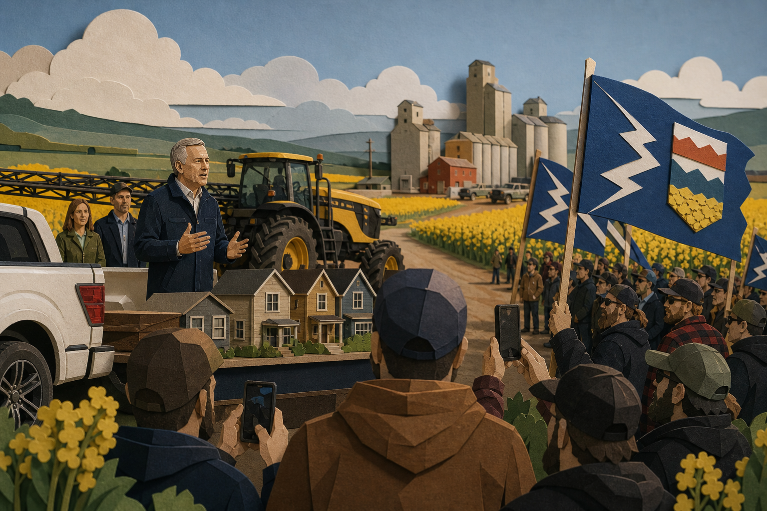 Carney's Alberta housing pitch met by separatist flags and canola fields post image