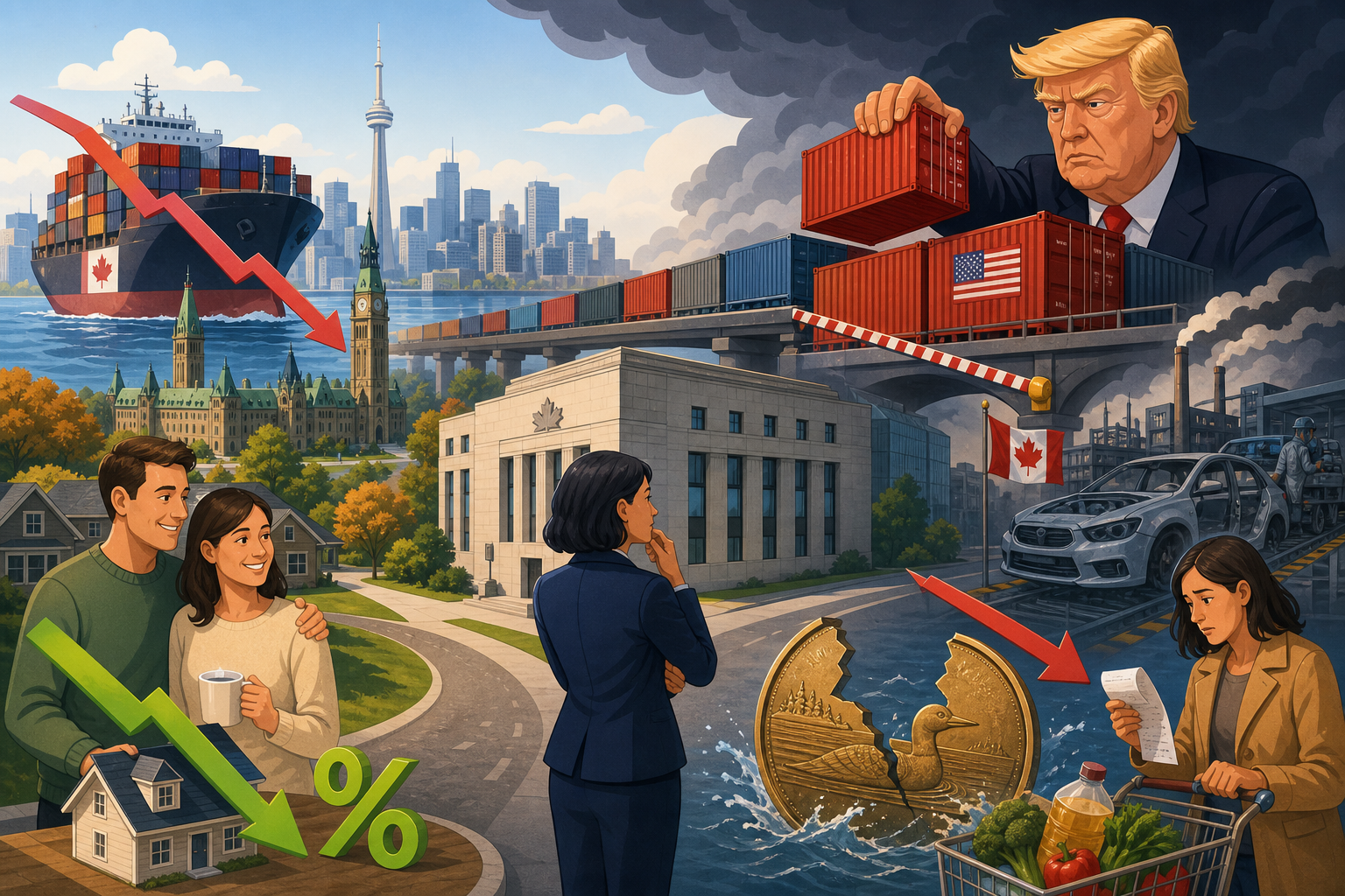 BMO Says Bank of Canada Rate Hold Won't Survive Trump Tariffs post image