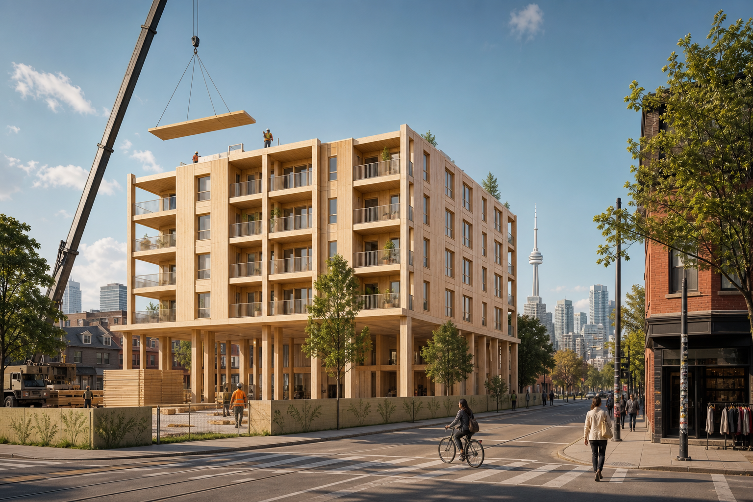 Toronto Breaks Ground on 74-Unit Mass-Timber Rental at Dundas and Ossington, At Least 17 Affordable post image