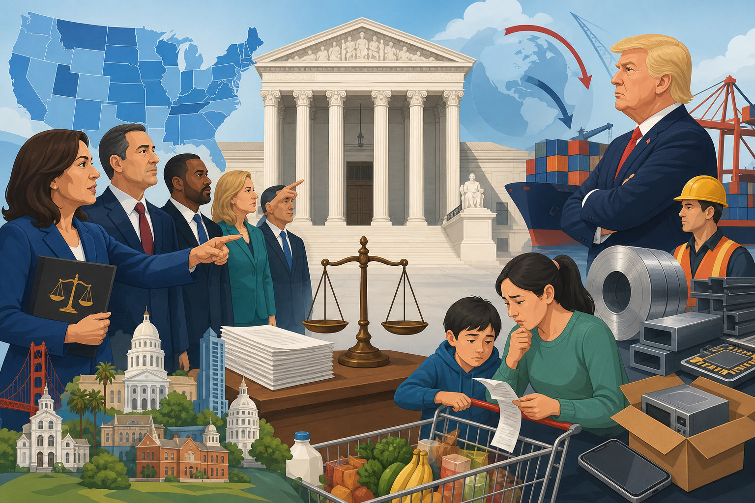 25 States Sue Trump Over Tariffs, Claiming He Lacks Legal Authority to Tax Imports post image