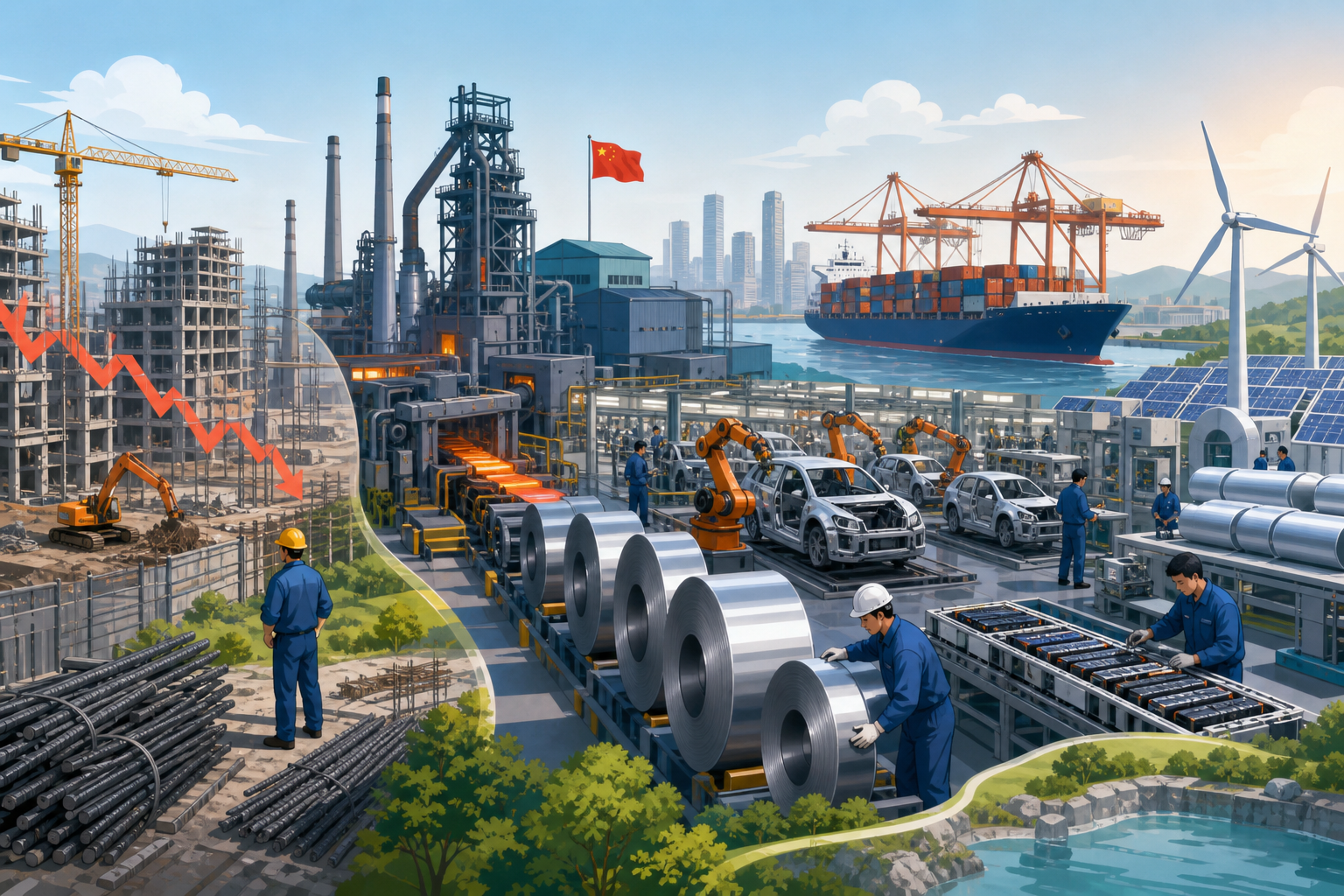 China's Steel Demand Didn't Collapse, It Redistributed to Manufacturing and Exports